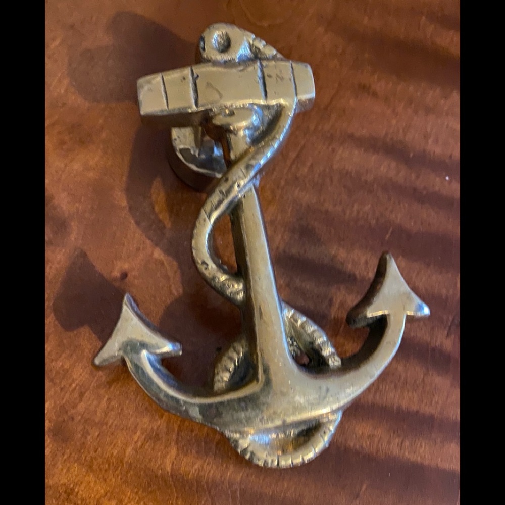 Nautical Brass Ship’s Anchor Door Knocker